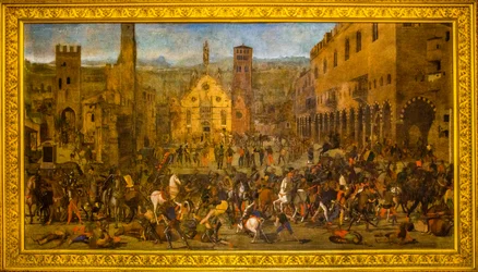 Gemälde von Mantua, das die siegreichen Kämpfe der Familie Gonzaga verherrlicht