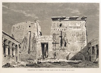 Peristyl des Tempels der Isis auf der Insel Philae, Ägypten
