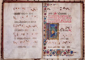 Piccolomini-Bibliothek: Chorbuch, cod. 7.G, ff. 40v-41r mit „Vision des Jeremias“
