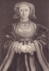 Porträt von Anne von Kleve (1515-1557), Königin von England, Gravur