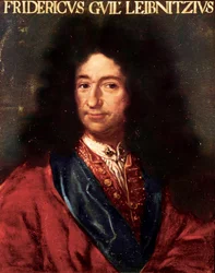 Porträt des deutschen Philosophen Gottfried Wilhelm Leibniz