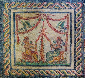 Römische Villa mit wunderbaren Mosaikböden