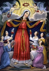 Heilige Katharina und die Catherinettes, Mitte des 19. Jahrhunderts