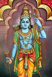 Hindu-Tempel Sri Vadapathira Kaliamman. Avatar Vishnus. Lord Rama, 7. Inkarnation. Singapur