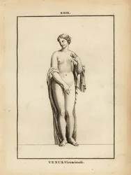 Statue der Venus Victrix, römische Göttin der Liebe, Schönheit, Sexualität und Fruchtbarkeit