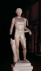 Statue eines Jünglings mit den Attributen des Merkur, Römisch