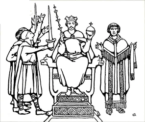 Die Krönung König Harald Godwinsons.