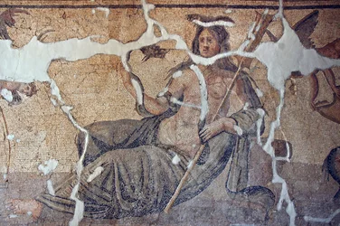 Thetis unter den Fischen-Mosaik aus Iskenderum, Türkei