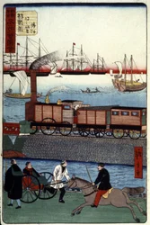 Verkehr in einem japanischen Hafen