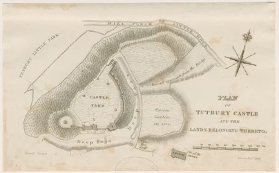 Tutbury Castle: Plan: Gravur, undatiert [ca. 1832]