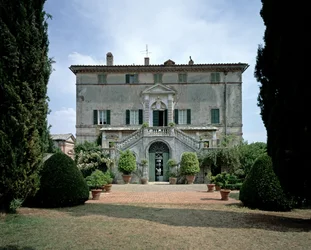 Ansicht der Gartenfassade, entworfen von Carlo Fontana, 1680