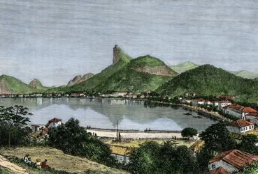 Ansicht des Hafens von Rio de Janeiro, Brasilien