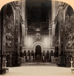 Mittelschiff der Wladimir-Kathedrale, Kiew - die schönste Kirche Russlands, 1898