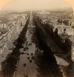 Champs Elysees, die Lieblingsfahrt von Paris, Frankreich, 1894
