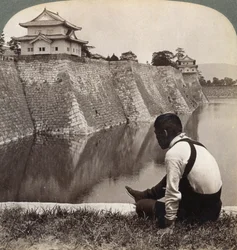 Feudales Schloss der stolzen Shogune, Osaka, Japan, 1904