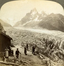 Mer de Glace vom Chapeau, in der Nähe von Chamonix, Frankreich