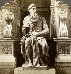 Michelangelos Statue des Moses, Kirche San Pietro in Vincoli, Rom, Italien