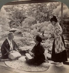 Die Gärten des Hauses von Herrn Y Namikawa, Führer der Kunstindustrie, Kyoto, Japan, 1904