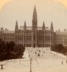 Das große Rathaus, Wien, Österreich Turm 320 ft. hoch