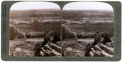Die Ebene des Jordanflusses, gesehen von den Ruinen des antiken Jericho, Palästina, 1903