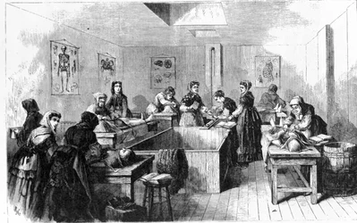 Ein Leichenschauhaus in den Vereinigten Staaten im Jahr 1890.