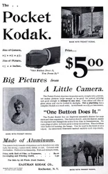 Werbung für die Kodak-Taschenkamera. (Pocket Kodak) 1895. Private Sammlung.