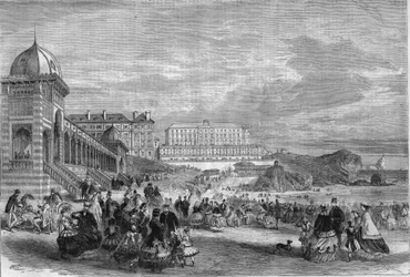 Nachmittag in den Seebädern von Biarritz im Jahr 1867