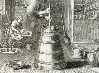 Butter- und Käseherstellung - Gravur