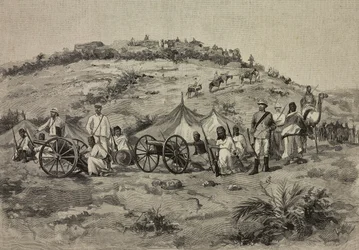 Batterie von Federico Ciccodicola (1860-1924), Eritrea, Zeichnung von E X aus L
