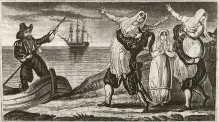 Beakes der niederländische Pirat und seine Crew entführen gewaltsam Nonnen aus einem spanischen Kloster