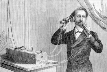 Bells Telefon. 19. Jahrhundert (Gravur)