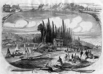 Bougival (Yvelines) Die Ufer der Seine im Jahr 1868