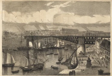 Brest - die große Drehbrücke 1864 - Nationalbrücke - Drehbrücke