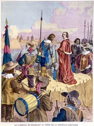 Kardinal Richelieu bei der Belagerung von La Rochelle (1627 - 1628)
