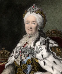 Katharina II. die Große (1729-1796) (Stich - 19. Jahrhundert)