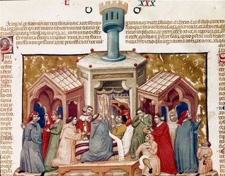 Zeremonie des Viatikums für einen Sterbenden (Miniatur)