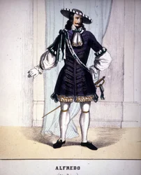 Charakter von Alfredo Germont in „La Traviata“ von Giuseppe Verdi.