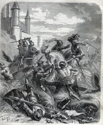 Karl III., bekannt als Karl von Duras (Durazzo), König von Neapel, betrat Neapel mit Hilfe des Volkes am 16. Juli