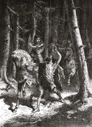 Karl VI. (in seinem Wahnsinn) im Wald von Le Mans - in „L