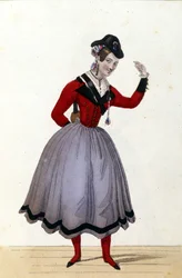 Kostüm für die komische Oper „La fille du regiment“ von Gaetano Donizetti