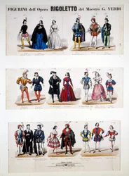 Kostüme „Rigoletto“ von Giuseppe Verdi, basierend auf dem Roman „Der König amüsiert sich“ von Victor Hugo