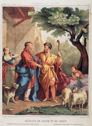 Bund von Jakob und Laban in „Heilige Geschichte“, ed. Hachette