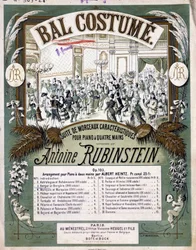 Titelblatt der Partitur von "Suite charakteristischer Stücke für Klavier zu vier Händen", komponiert von Anton Rubinstein