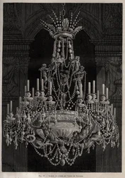 Kristallleuchter aus der Baccarat-Fabrik - Gravur in 