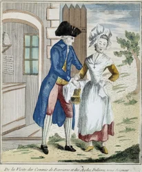 Zoll: Barriere-Steuer - Karikatur um 1800