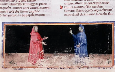 Dante und Virgil (Gesang 3 der Hölle, in der Göttlichen Komödie) (Miniatur)