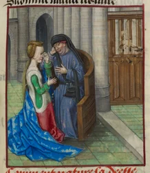 (Detail) Natur beichtet einem Priester, aus 