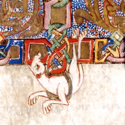 Detail des beleuchteten Kreuzes: f.108v des Breviers-Missale