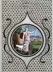 Diana (Artemis) Jägerin. Gravur aus dem 19. Jahrhundert
