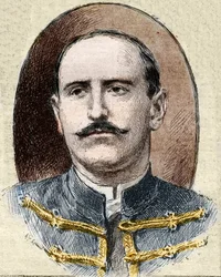 Dreyfus-Affäre: Porträt von Alfred Dreyfus (1859-1935) nach seiner Degradierung während des Rennes-Prozesses im Jahr 1899.